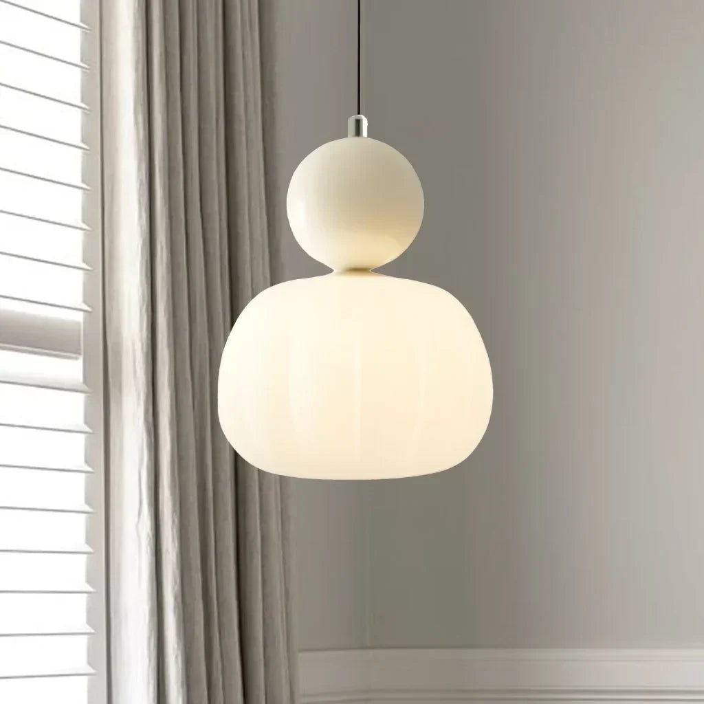 Závěsná lampa s dýňovým motivem v severském stylu s moderním LED stropním světlem