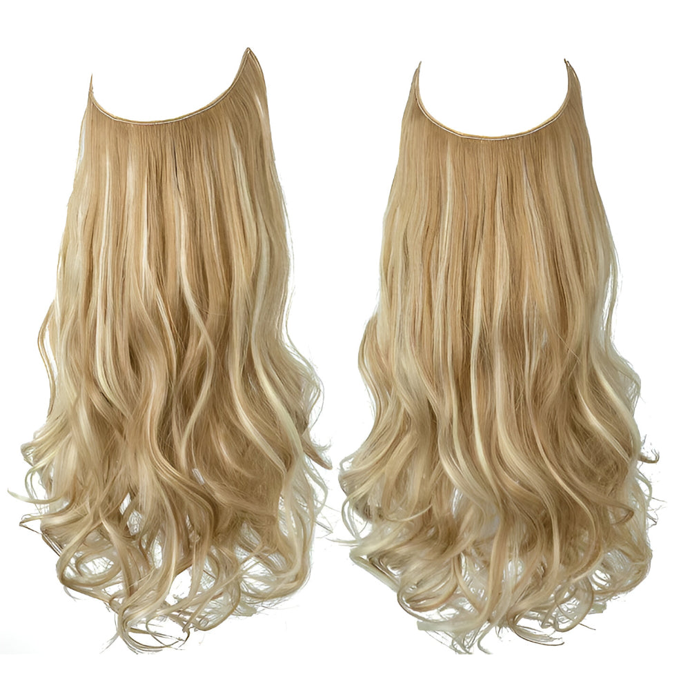 Extensões de Cabelo Natural Ondulado com Presilhas para Comprimento e Volume Prolongados