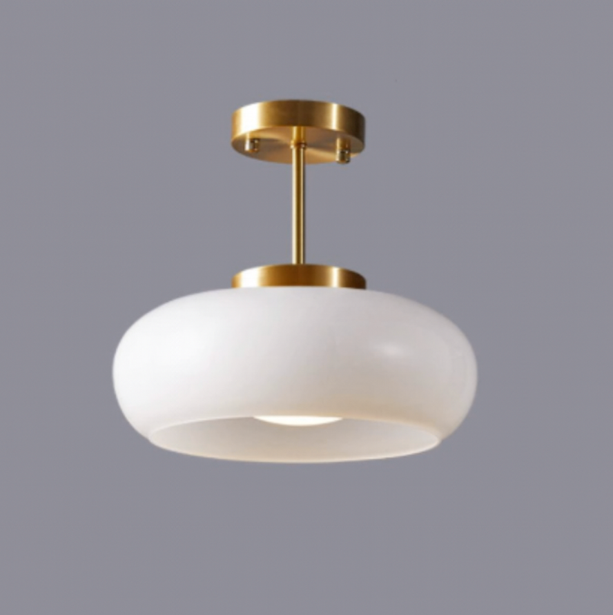 Glass Ceiling Lamp Vintage Round, LED 12W For Modern Minimalist Interiors