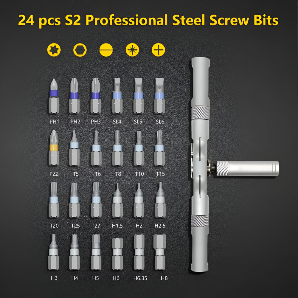 Magnetisches Ratschen-Schraubendreher-Set mit Präzisionswerkzeug-Set