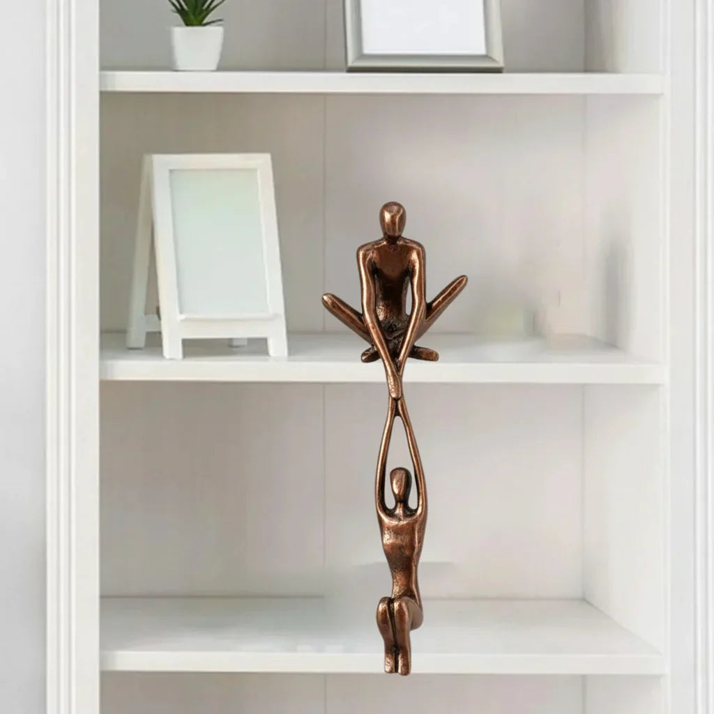 Escultura de Parede Romântica em Resina para Decoração de Casa