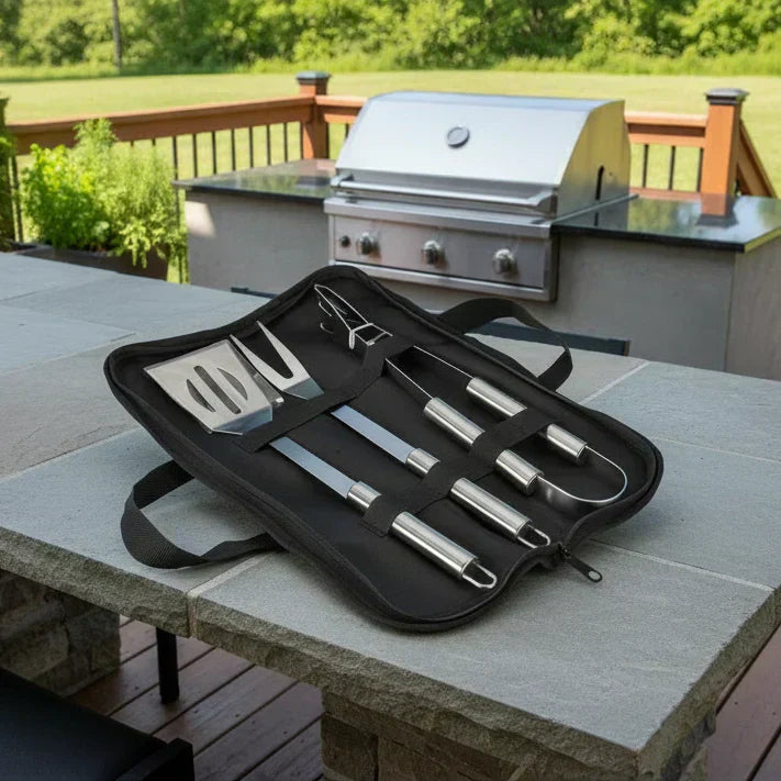 BlazeChef Elite RVS Barbecue Gereedschapset Voor Buiten