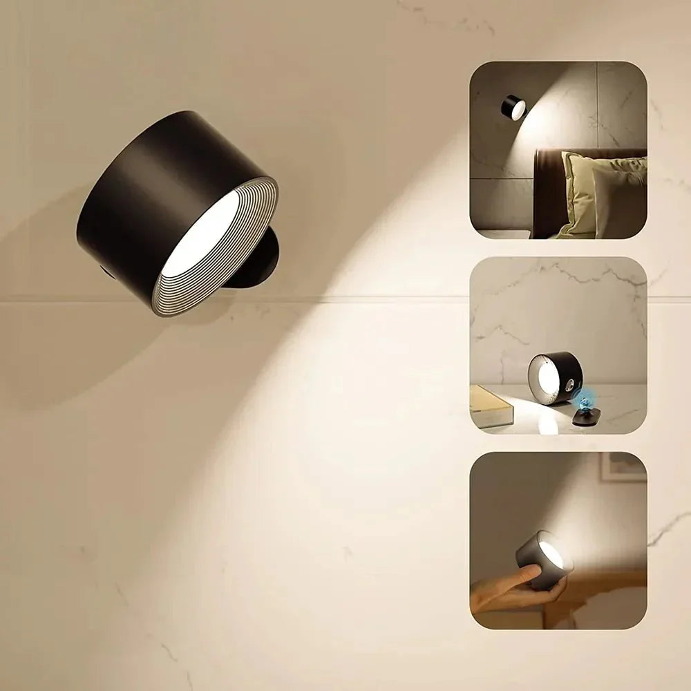 Bezdrátová USB lampa s dobíjecí LED a nástěnným světlem