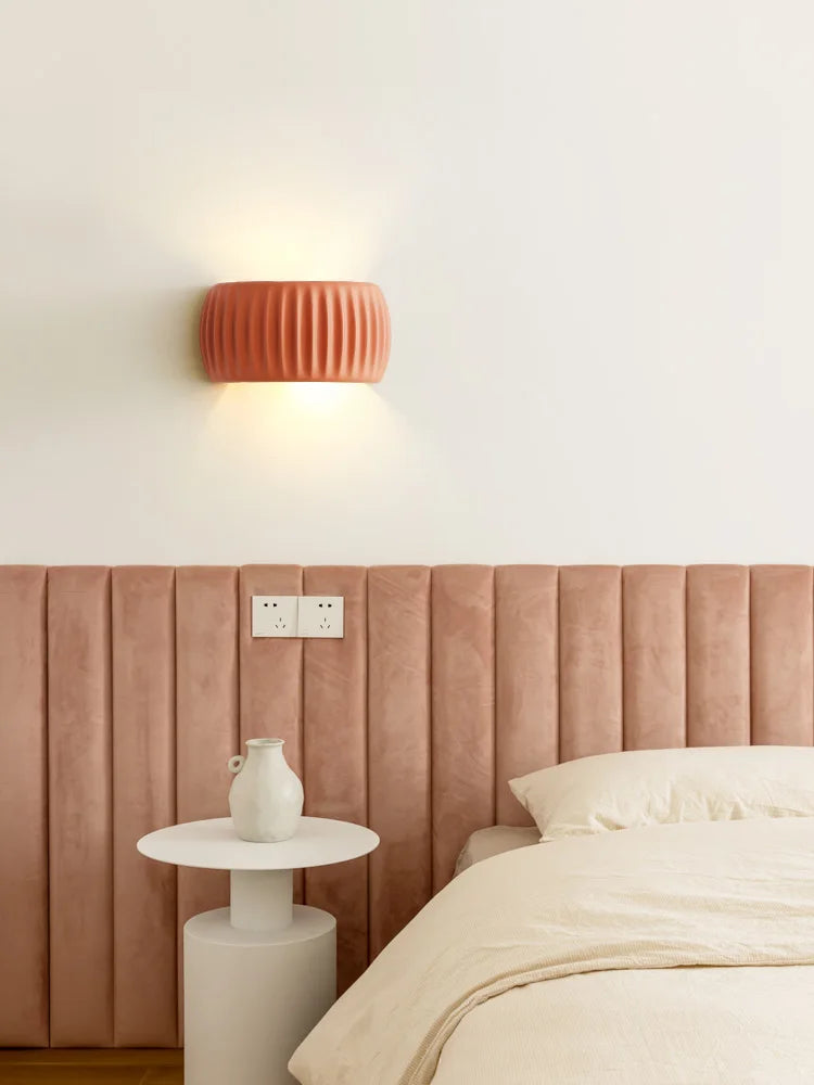Resin Wall Light From France With Textured Sconce Design