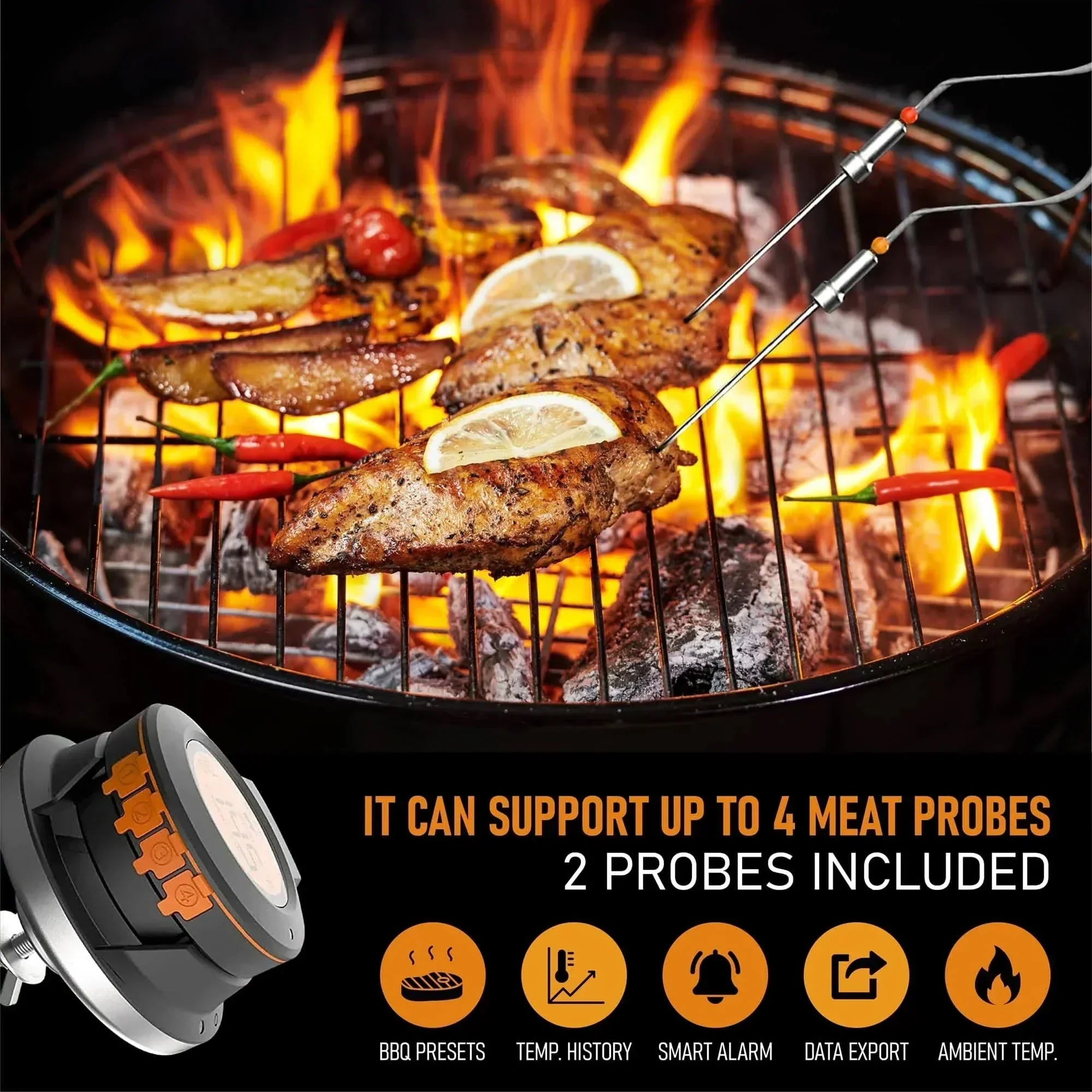 AeroTemp Pro kabelloses Fleischthermometer für Barbecue und Grillen