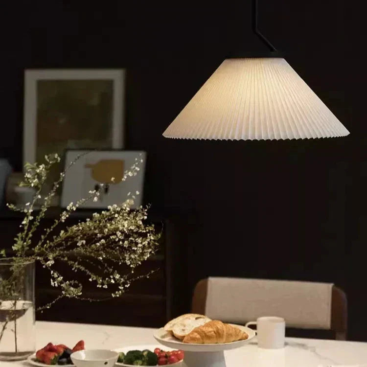 Velora Crème Plissé Hanglamp Met Warm Licht En Zachte Scandinavische Stijl | Snurv