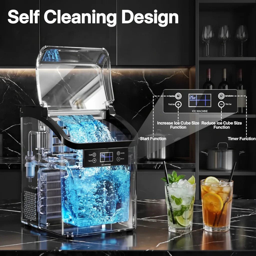 Automatic Countertop Ice Maker With Large Capacity For Home Use