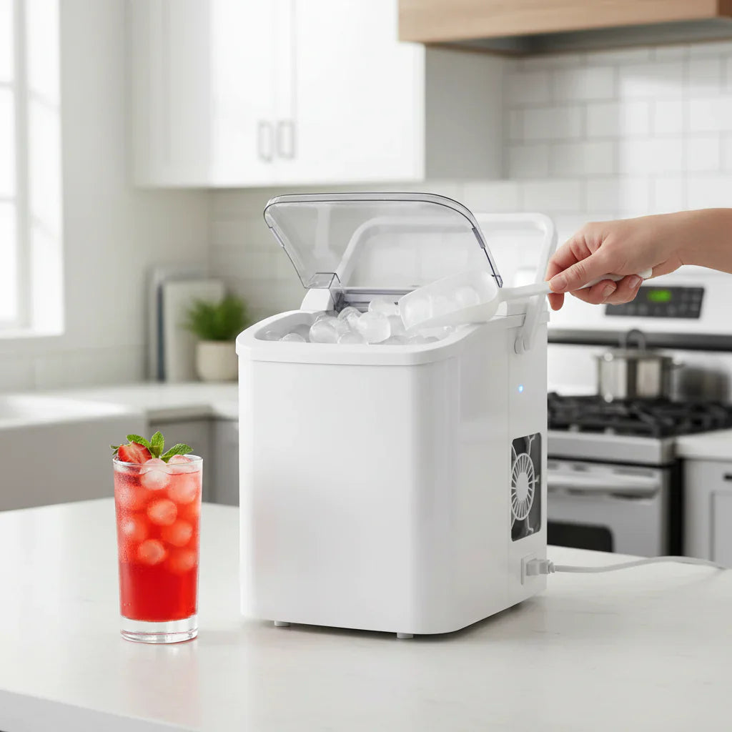 Portable Countertop Ice Maker For Ice Cubes At Home And Office