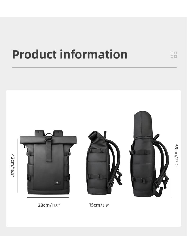 TrailNova Expandable Outdoor Backpack With Laptop Compartment And Large Capacity