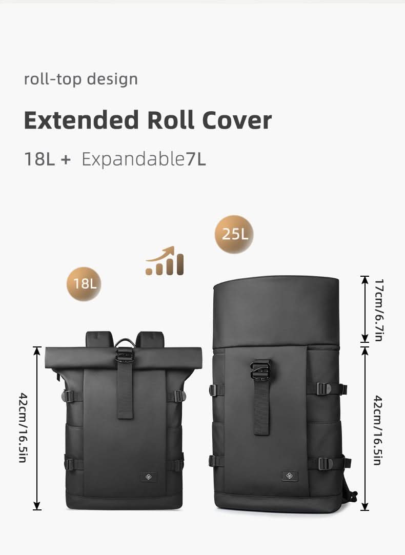 TrailNova Expandable Outdoor Backpack With Laptop Compartment And Large Capacity