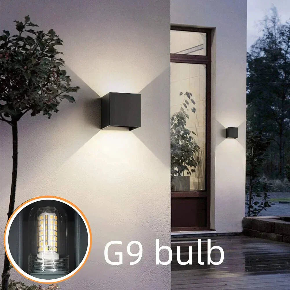 NovaGlow Moderne Wasserdichte LED-Wandlampe IP65 Aluminium