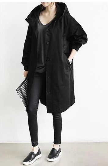 AuroraWeave Fashionable Trench Coat For Women Long Style Seasonal 2024