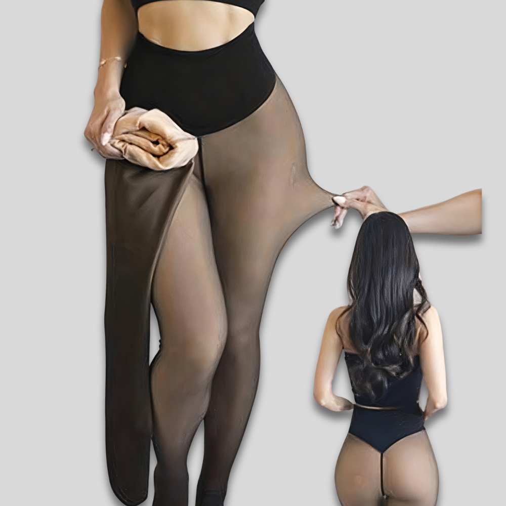 Meias-calças transparentes sem costura, modeladoras, ultra elásticas para modelação diária