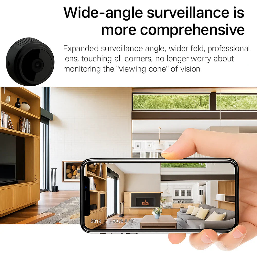 Telecamera di Sicurezza WiFi Compatta per Interni con Visione Notturna
