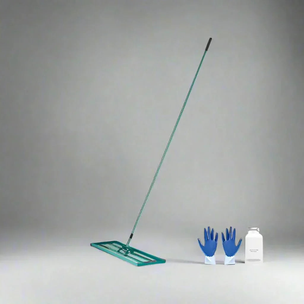 AeroGround Pro Lawn Rake With Extra Long Handle For Level Lawns