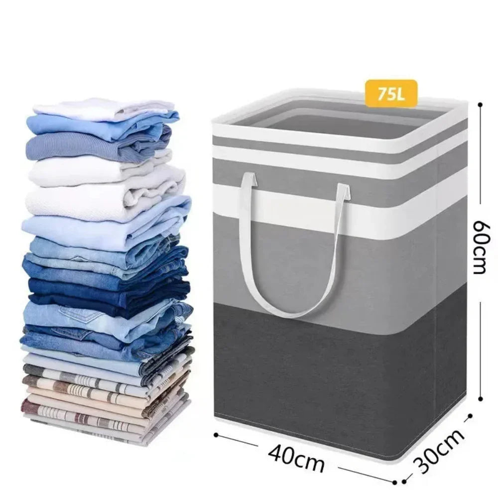 Lauva 75L Waterproof Laundry Hamper With Foldable Fabric And Handles