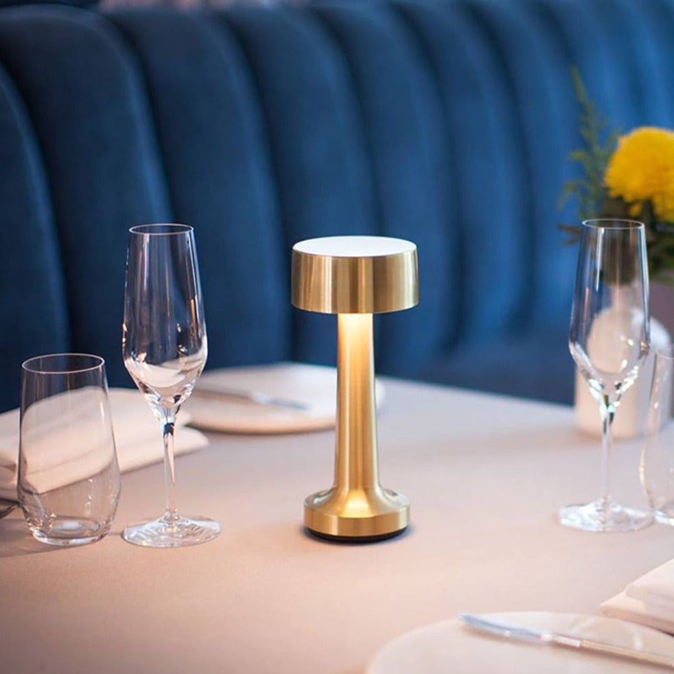 LumaNova Retro LED Wireless Rechargeable Table Lamp For Restaurants
