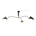 Spider Ceiling Lamp With Three Adjustable Brass Arms, Mid-Century Modern Fixture