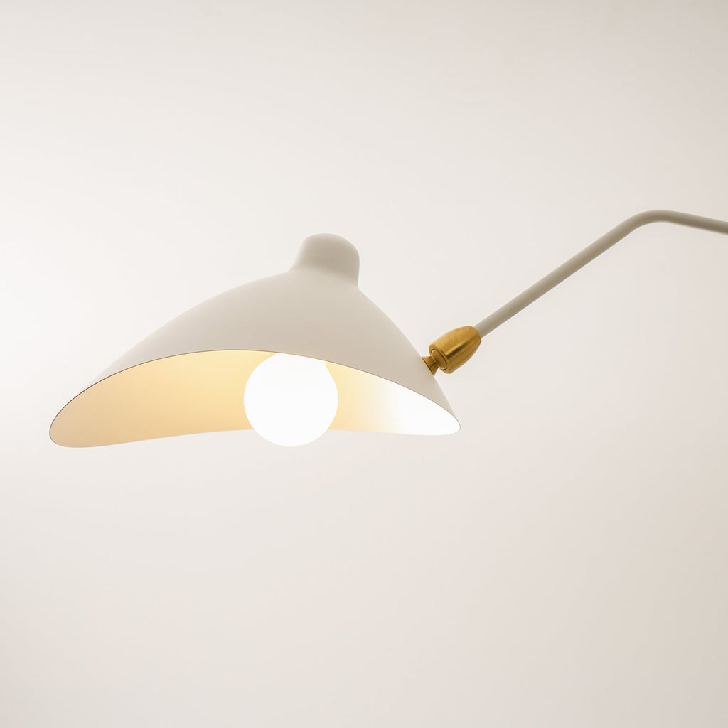 Spider Ceiling Lamp With Three Adjustable Brass Arms, Mid-Century Modern Fixture