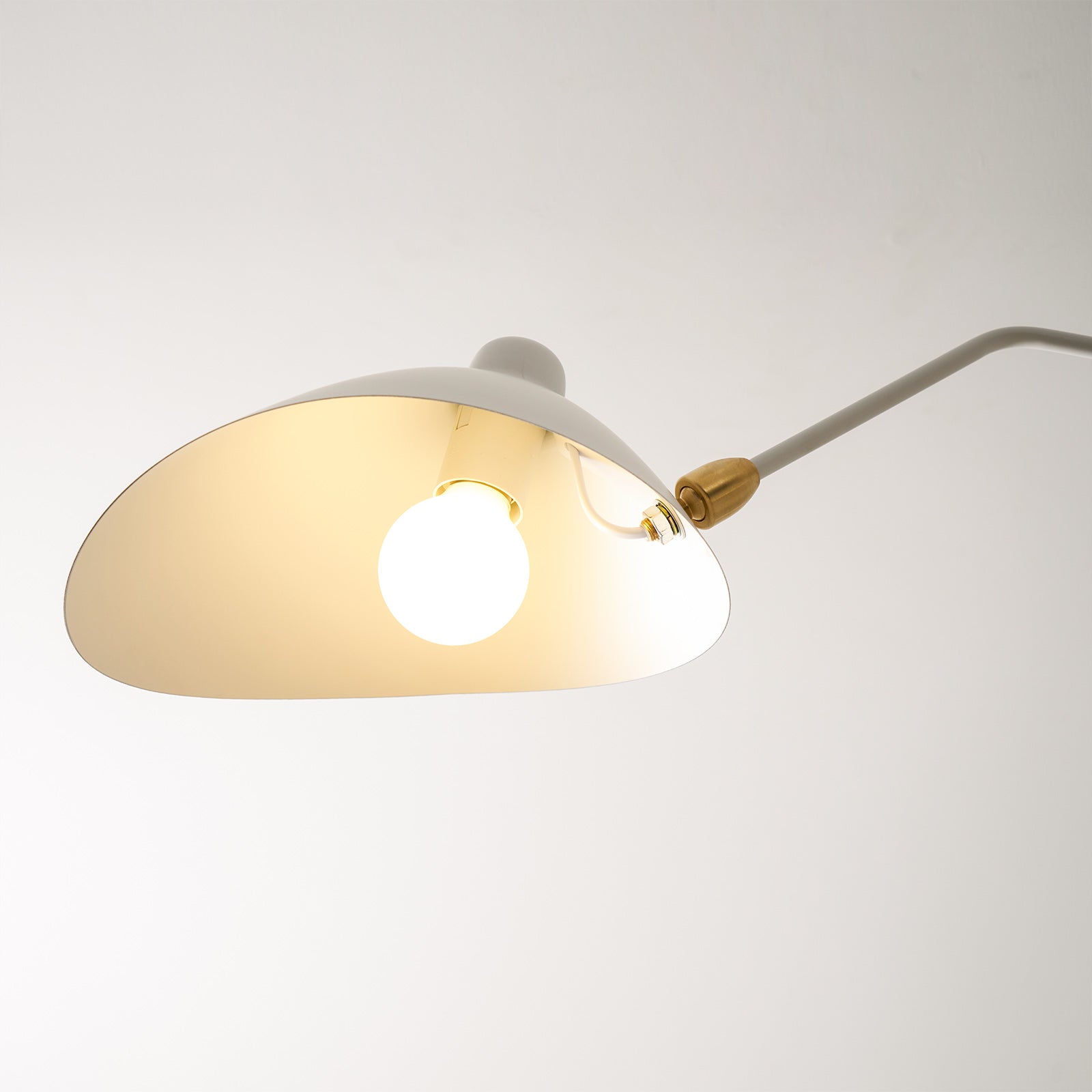 Spider Ceiling Lamp With Three Adjustable Brass Arms, Mid-Century Modern Fixture