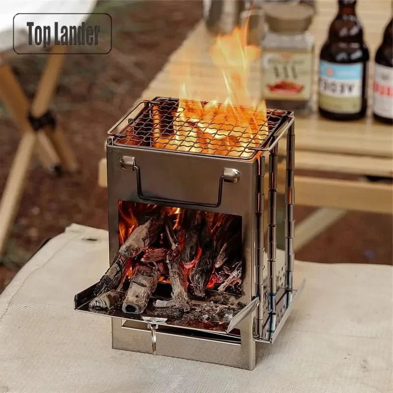 TrailBlaze hordozható kempingfőző könnyű rozsdamentes acél grill