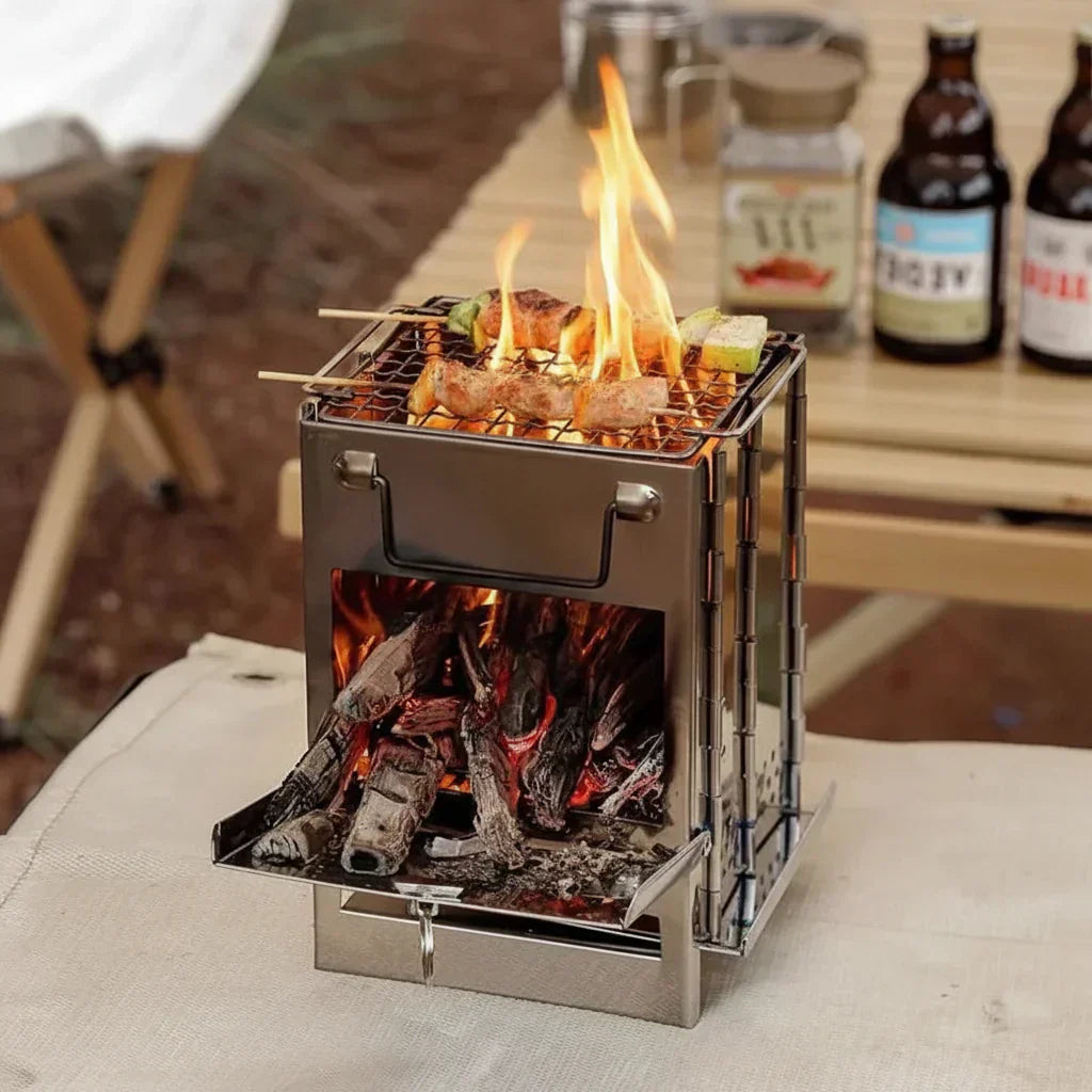 TrailNova Portable Stainless Steel Camping Stove for Outdoor Kitchen