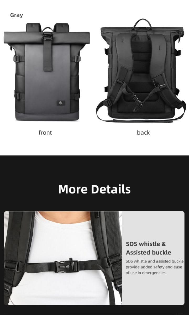 TrailNova Expandable Outdoor Backpack With Laptop Compartment And Large Capacity