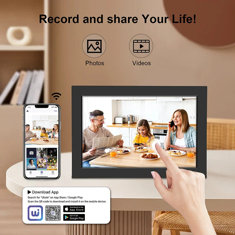 Digitální fotorámeček Memora WiFi s IPS HD dotykovým displejem a 32GB úložištěm