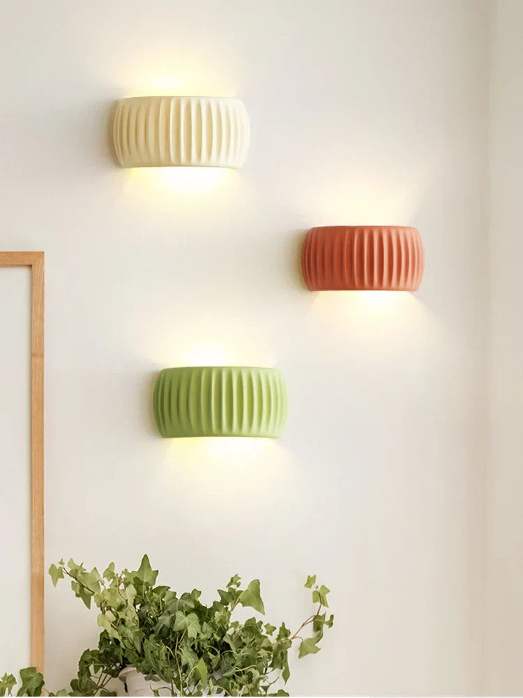 Resin Wall Light From France With Textured Sconce Design