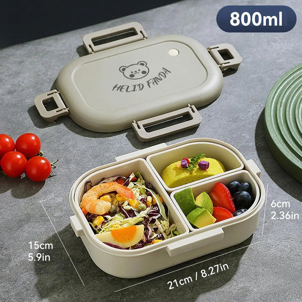 Přenosná FreshMate Bento krabička s třemi přihrádkami, nepropustná