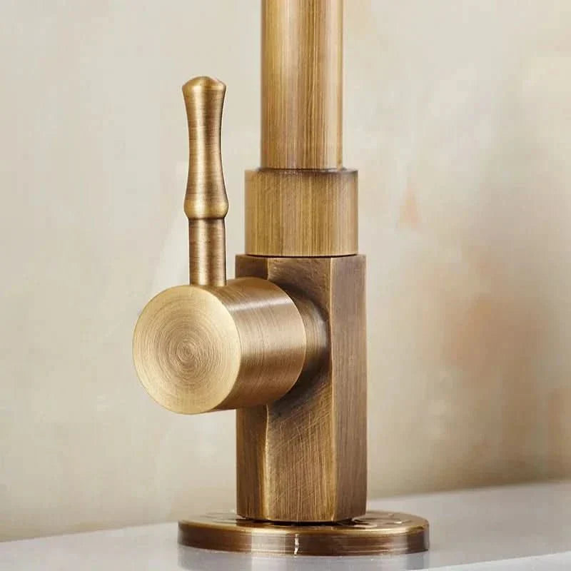 Aurelia Swan Faucet Antique Swan Neck Brass Kitchen Tap