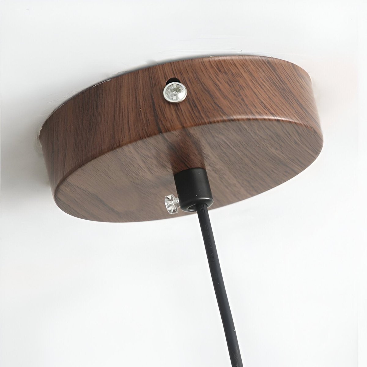 Závěsné světlo Shallow Wood Dome, moderní stropní svítidlo | Rosalyssa
