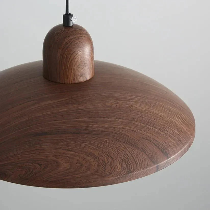 Závěsné světlo Shallow Wood Dome, moderní stropní svítidlo | Rosalyssa