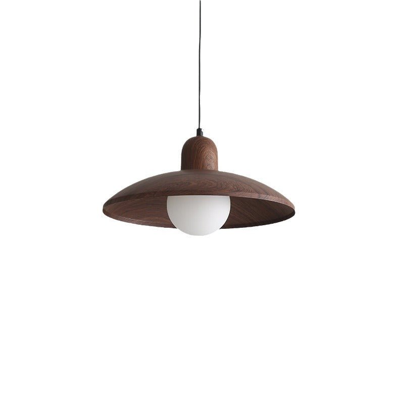 Závěsné světlo Shallow Wood Dome, moderní stropní svítidlo | Rosalyssa