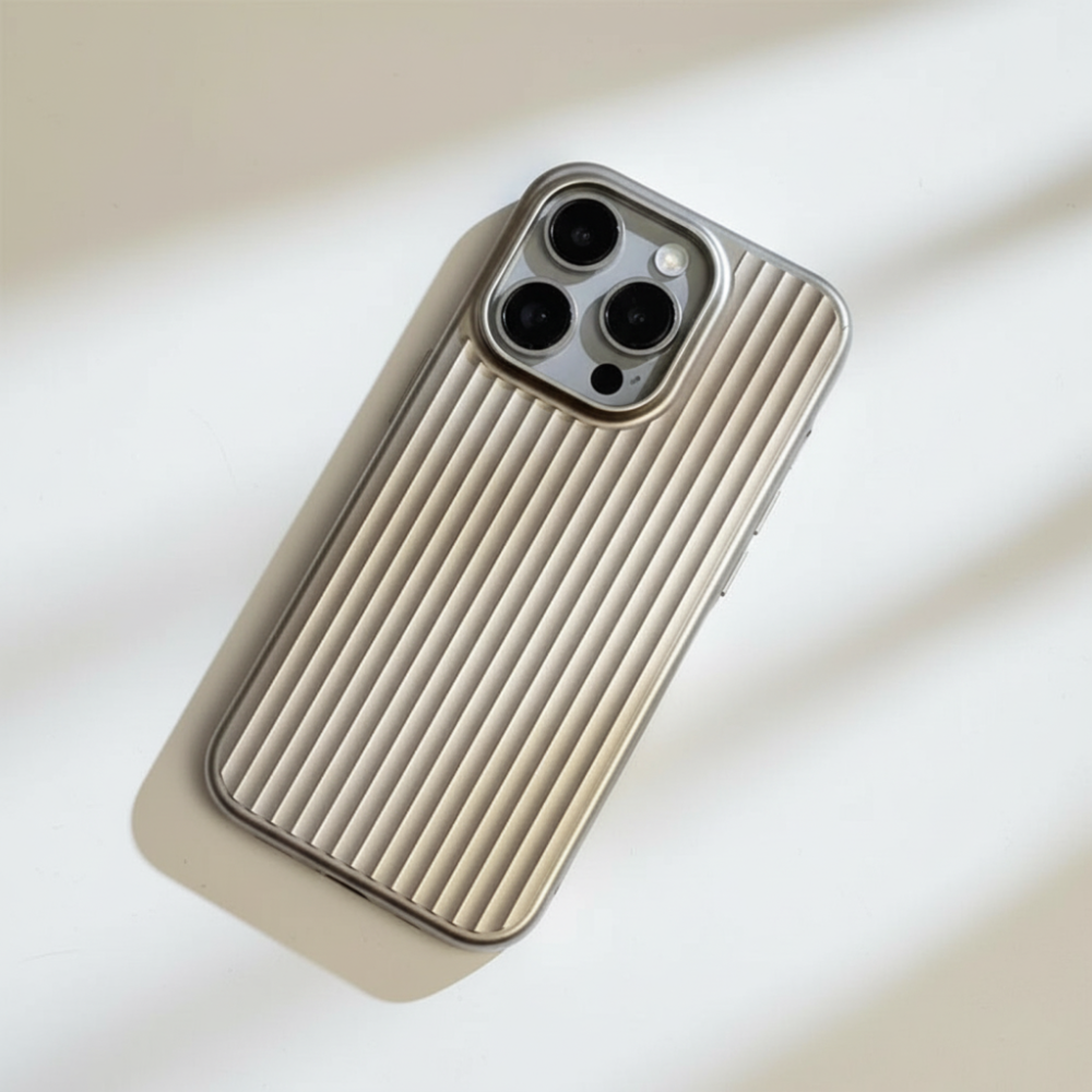 Žebrovaný pevný kryt na telefon pro ochranu a lepší úchop