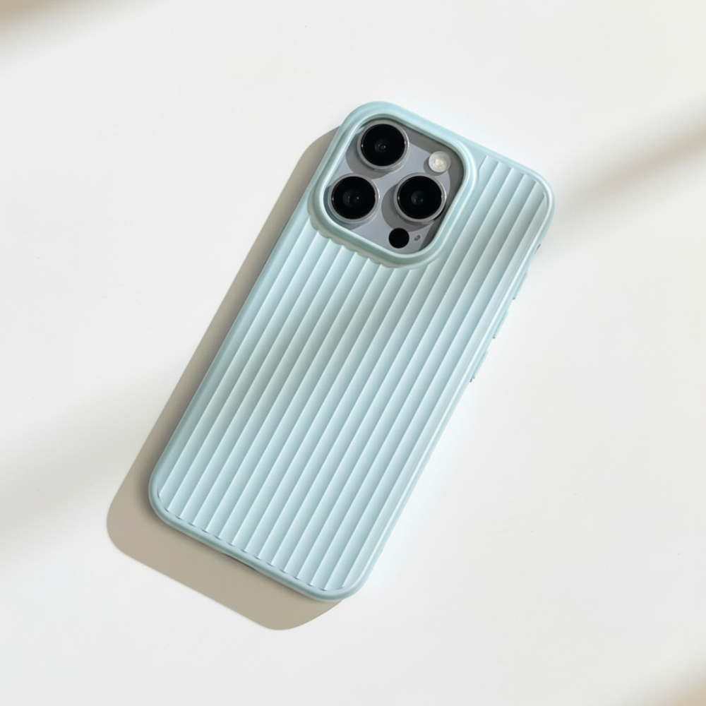 Žebrovaný pevný kryt na telefon pro ochranu a lepší úchop