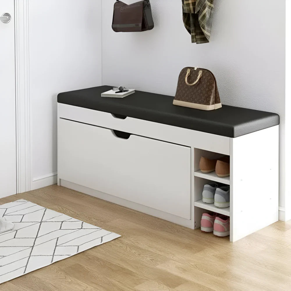 Entré Skobænk med Foldbart Design og Opbevaringsskab