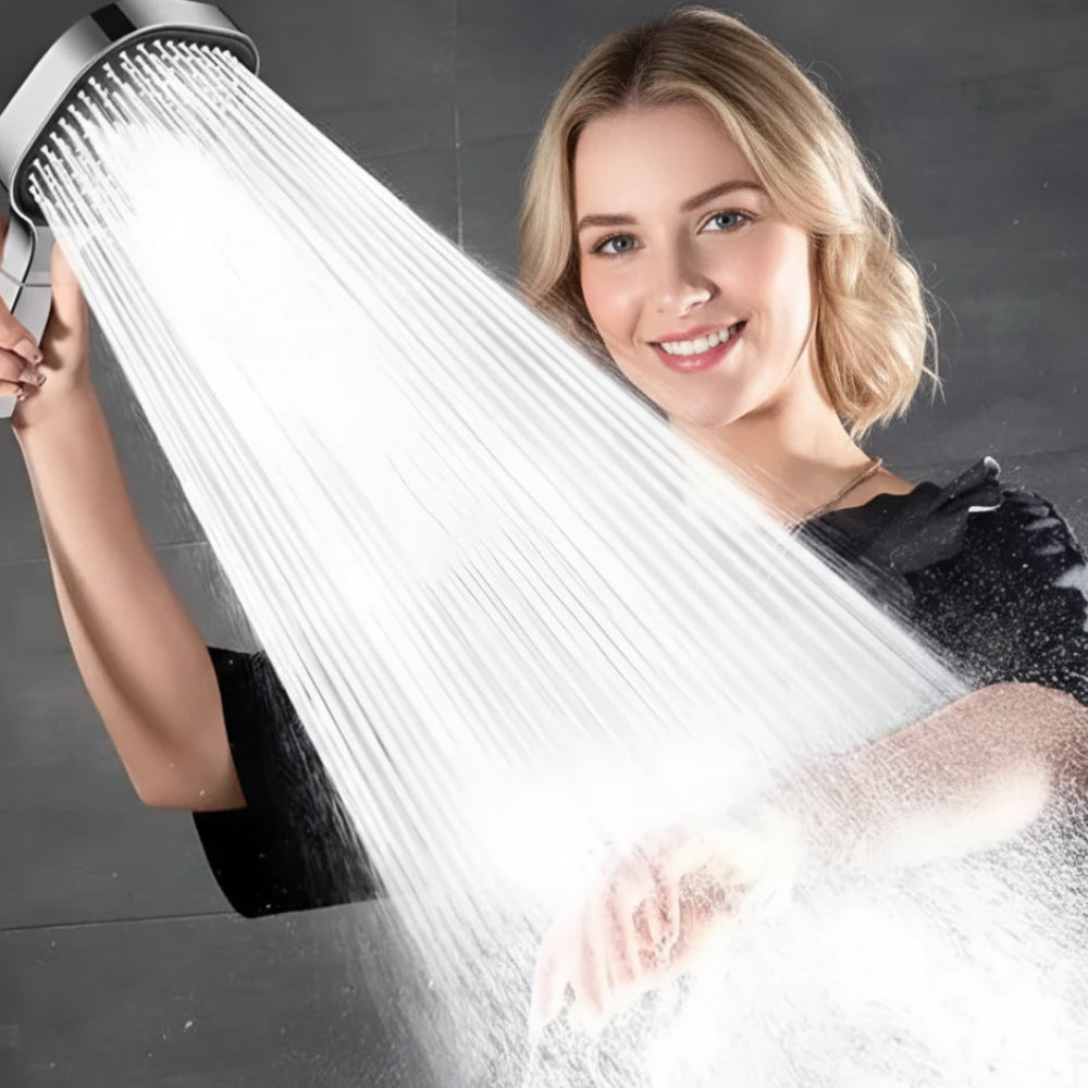 Doccia ad alta pressione con filtro e getto regolabile Turbo Boost