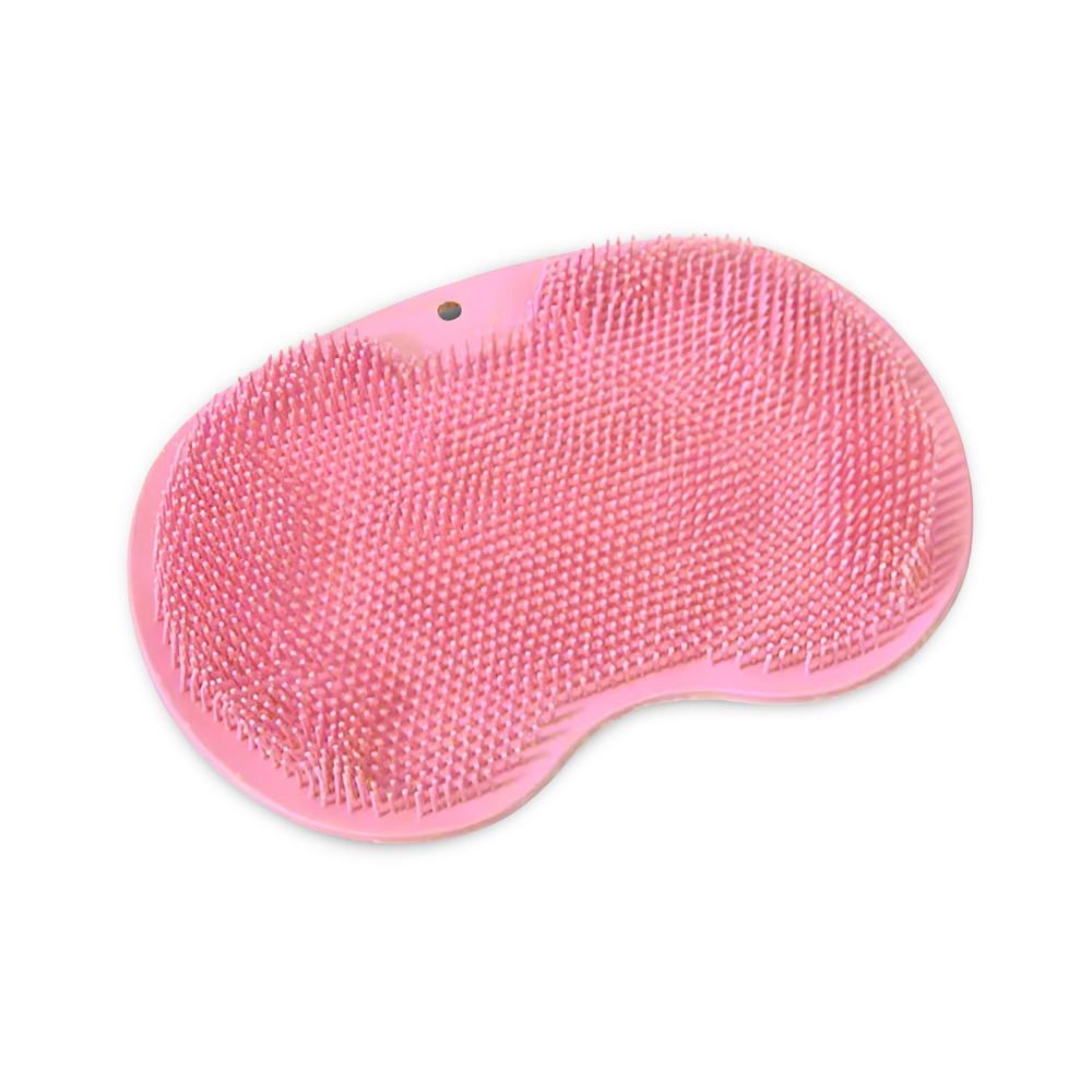 Shower Scrubber Silicone Foot Mat For Bath With Non-Slip Base