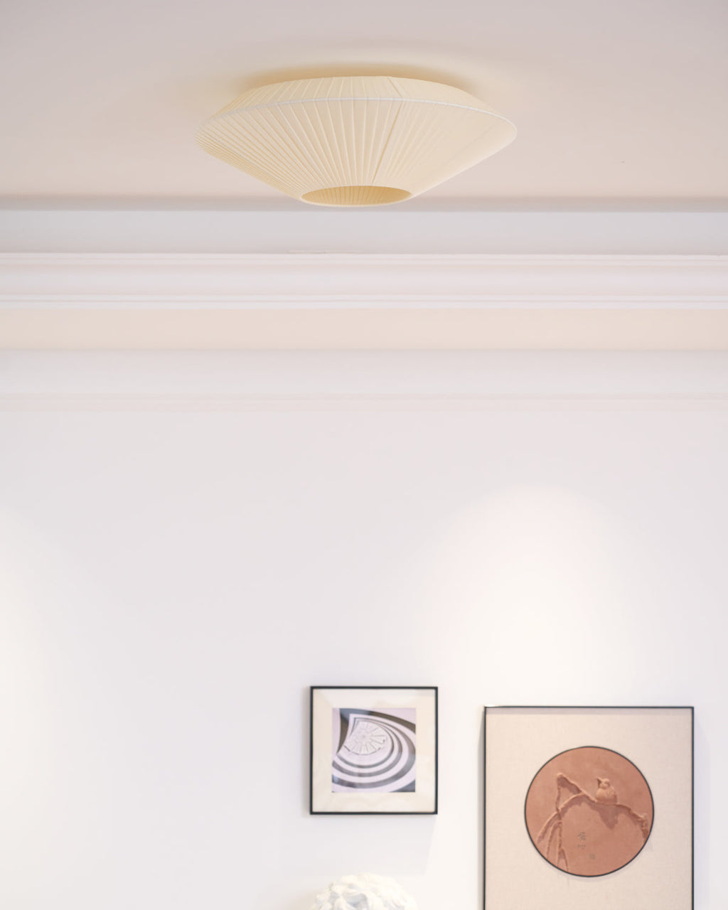 Stropní lampa v orientálním stylu s látkovým stínidlem pro jídelní pokoj, stmívatelná, tři velikosti