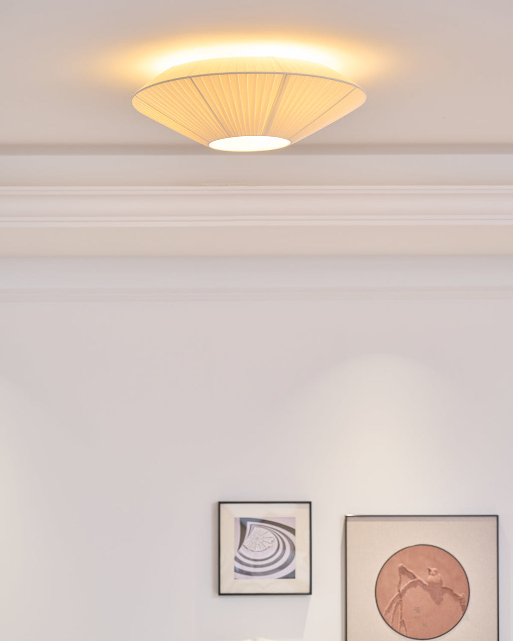 Stropní lampa v orientálním stylu s látkovým stínidlem pro jídelní pokoj, stmívatelná, tři velikosti
