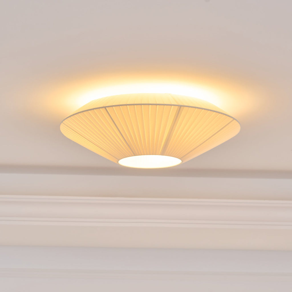 Stropní lampa v orientálním stylu s látkovým stínidlem pro jídelní pokoj, stmívatelná, tři velikosti