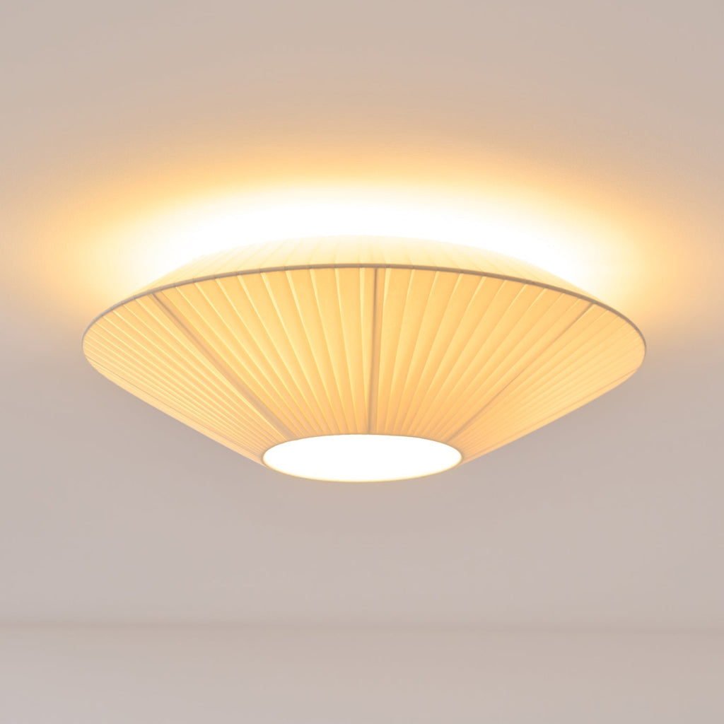 Stropní lampa v orientálním stylu s látkovým stínidlem pro jídelní pokoj, stmívatelná, tři velikosti