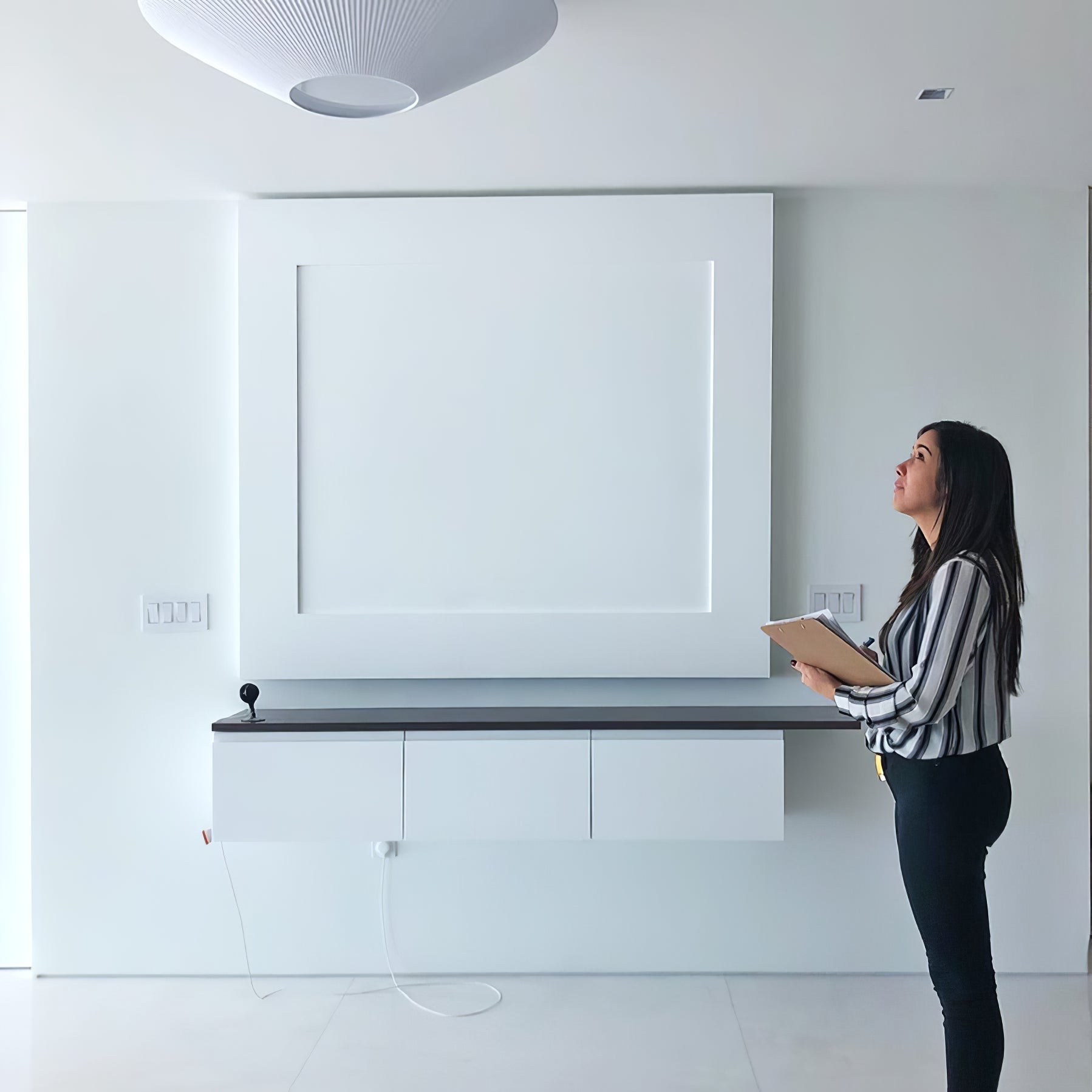 Stropní lampa v orientálním stylu s látkovým stínidlem pro jídelní pokoj, stmívatelná, tři velikosti