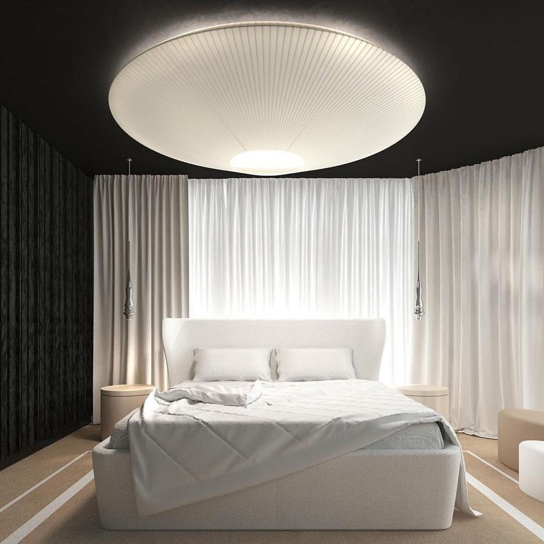 Stropní lampa v orientálním stylu s látkovým stínidlem pro jídelní pokoj, stmívatelná, tři velikosti