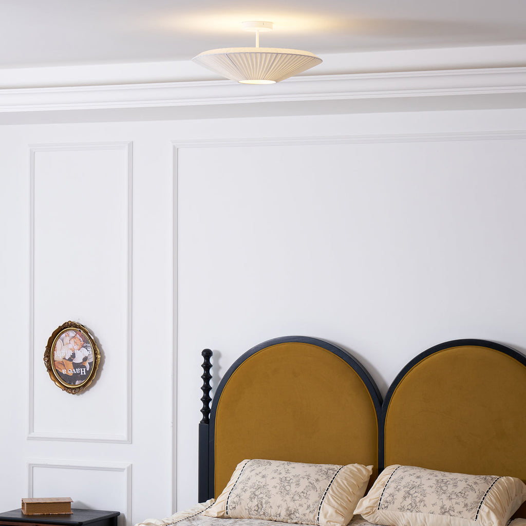 Stropní lampa v orientálním stylu s látkovým stínidlem pro jídelní pokoj, stmívatelná, tři velikosti