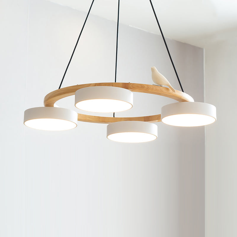 Sienna Bird Rund Lysekrone med Naturinspireret LED-lys