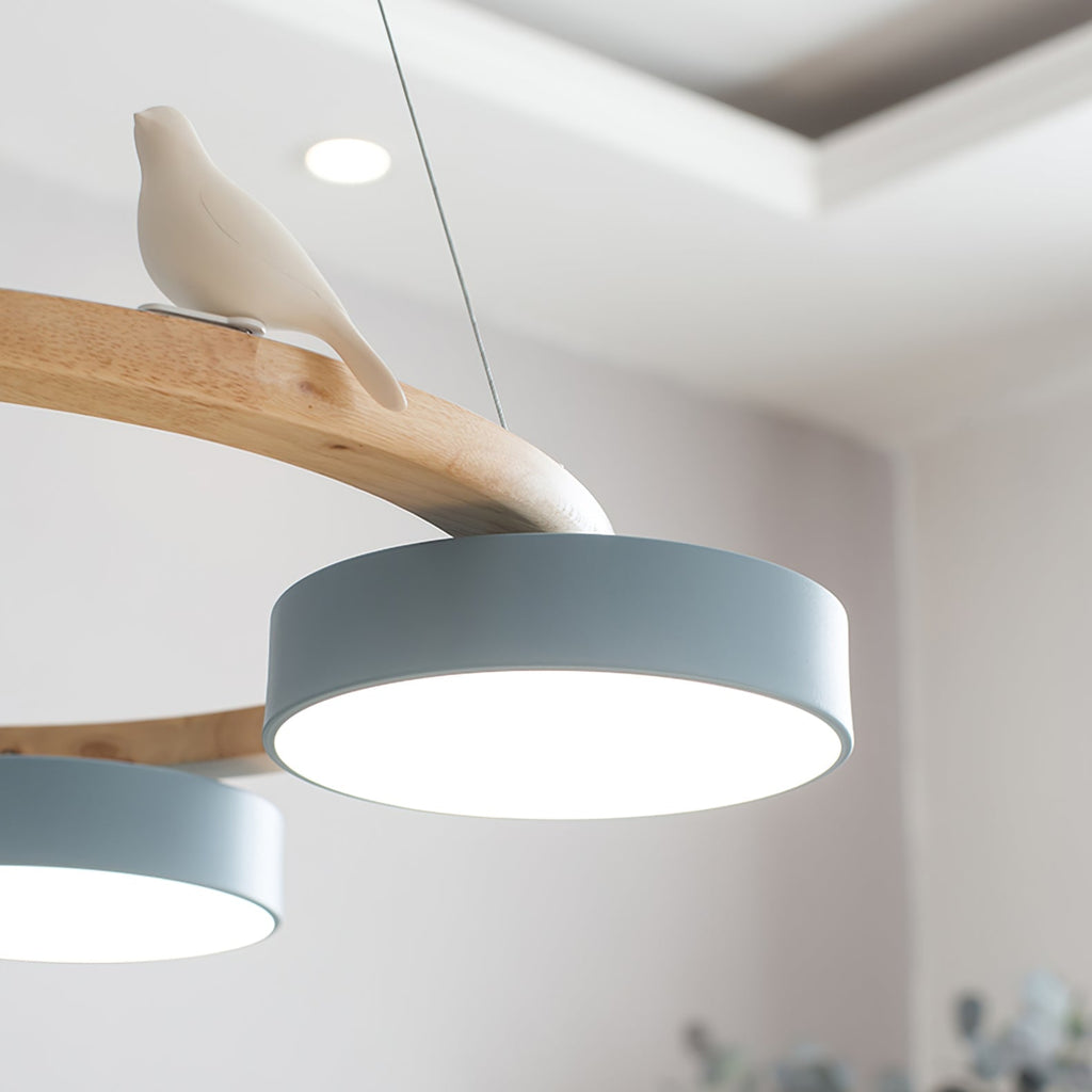 Sienna Bird Rund Lysekrone med Naturinspireret LED-lys