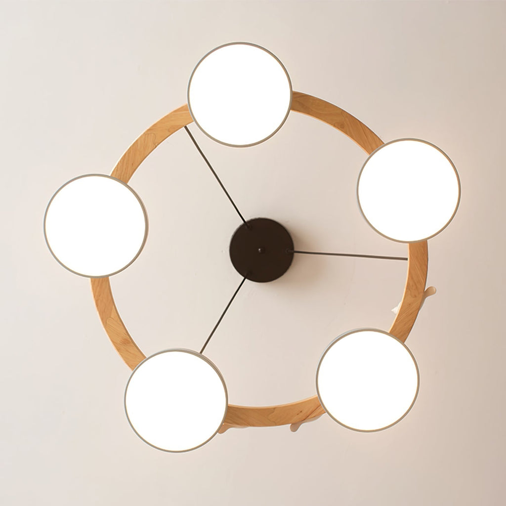 Sienna Bird Rund Lysekrone med Naturinspireret LED-lys