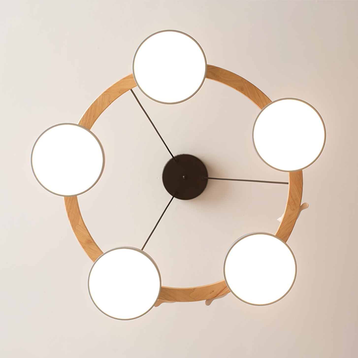 Sienna Bird Rund Lysekrone med Naturinspireret LED-lys